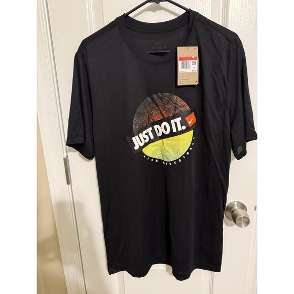 Nike Men's Dri-FIT Neon Basketball Short Sleeve Graphic T-Shirt Size L - Picture 1 of 5